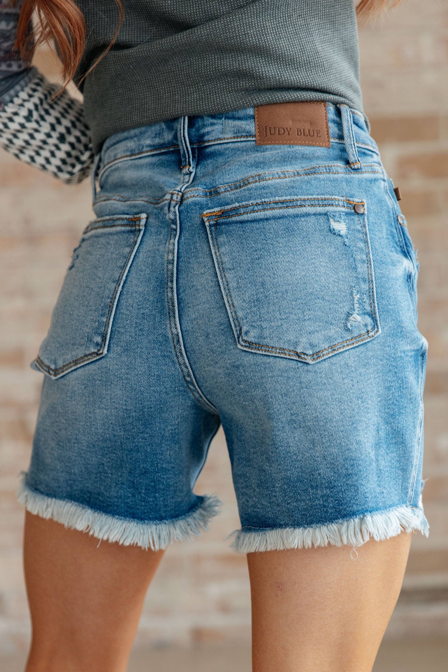 Judy Blue High Rise Button Fly Shorts Plus Size