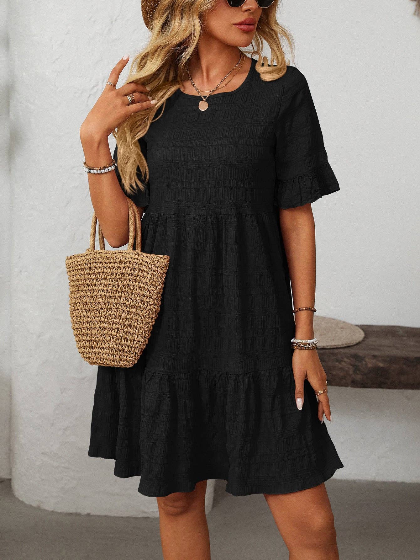 Ruffle Sleeve Dress
