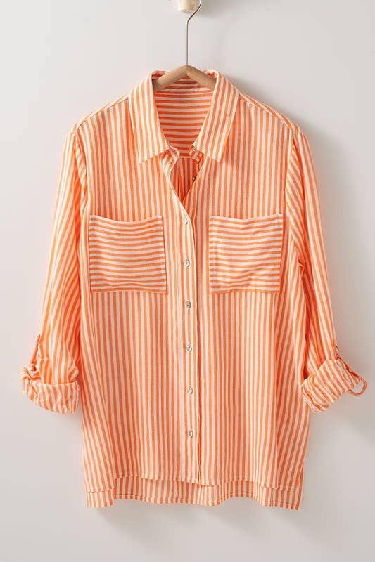 Orange Button Down Shirt