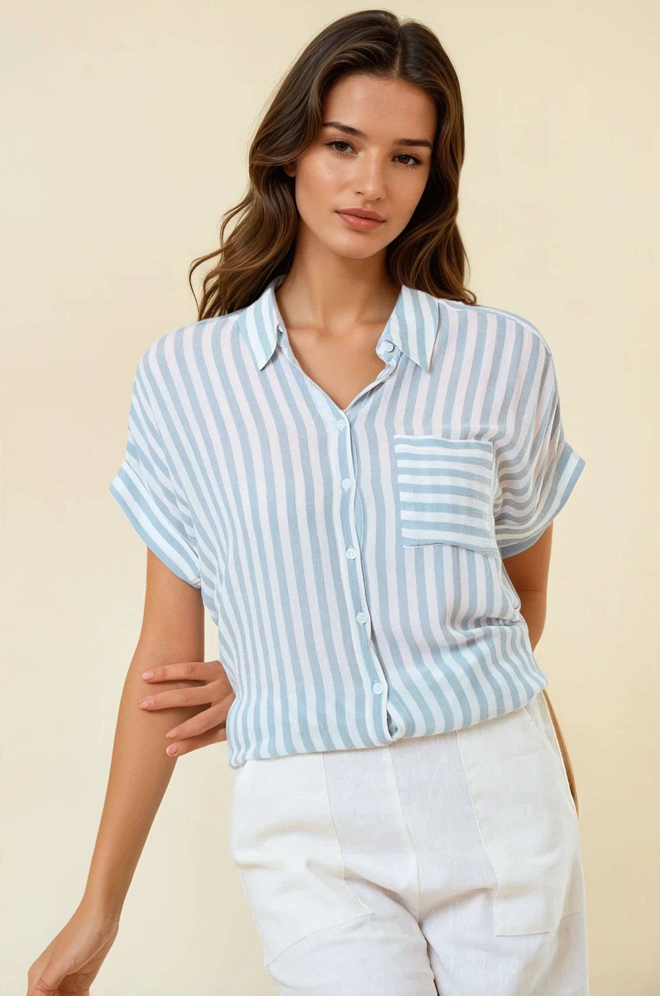 Striped Short Sleeve Shirt