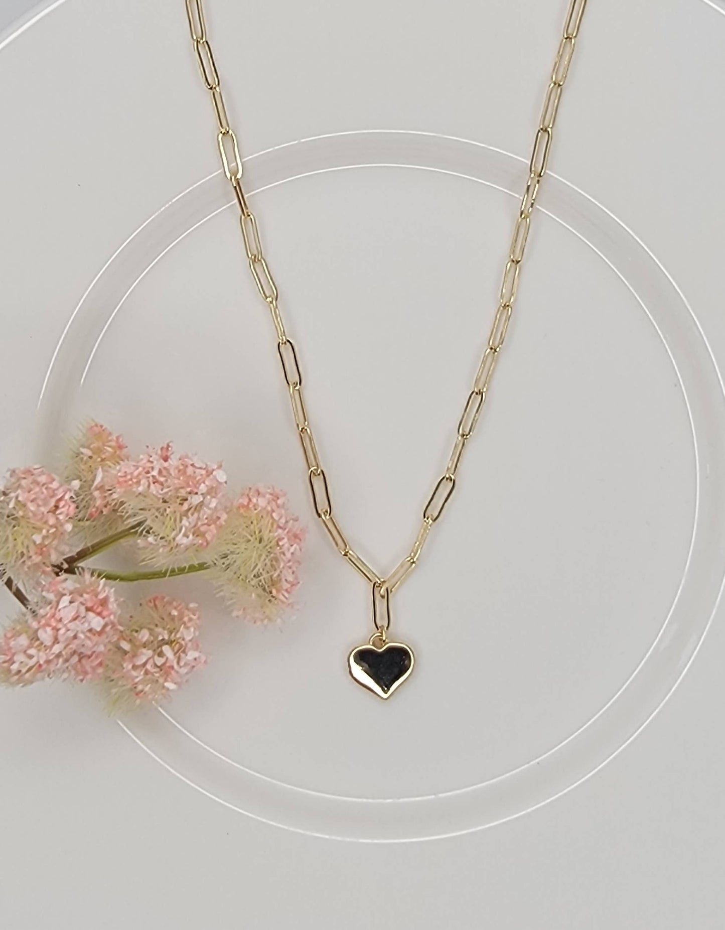 Paper Clip Heart Necklace