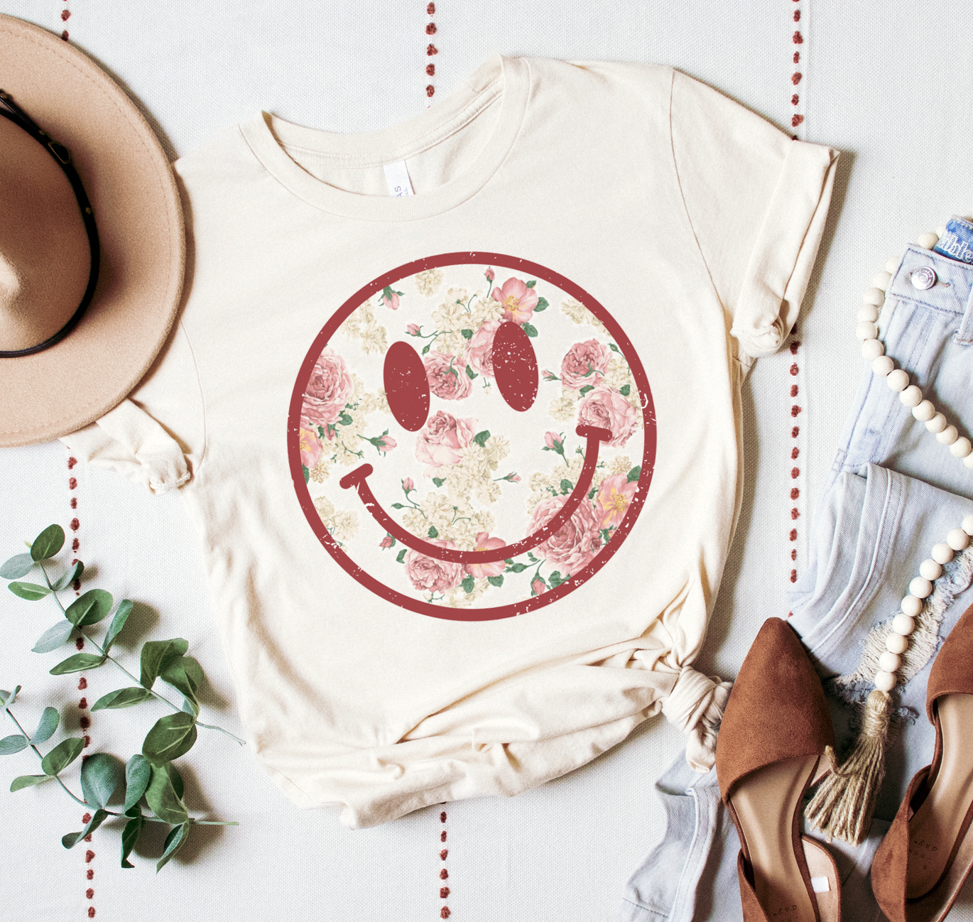 Floral Smiley Tee