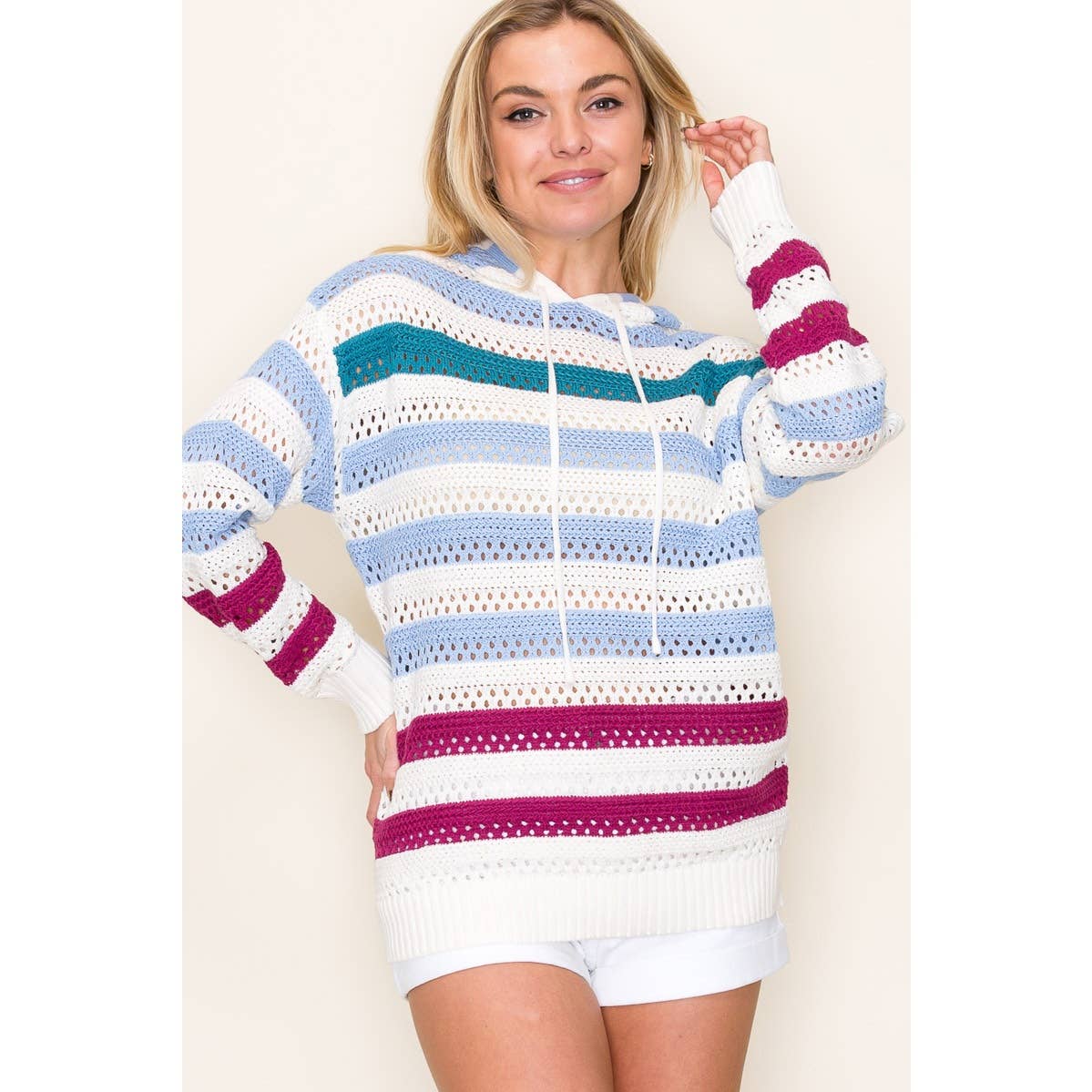CROCHET HOODIE SWEATER