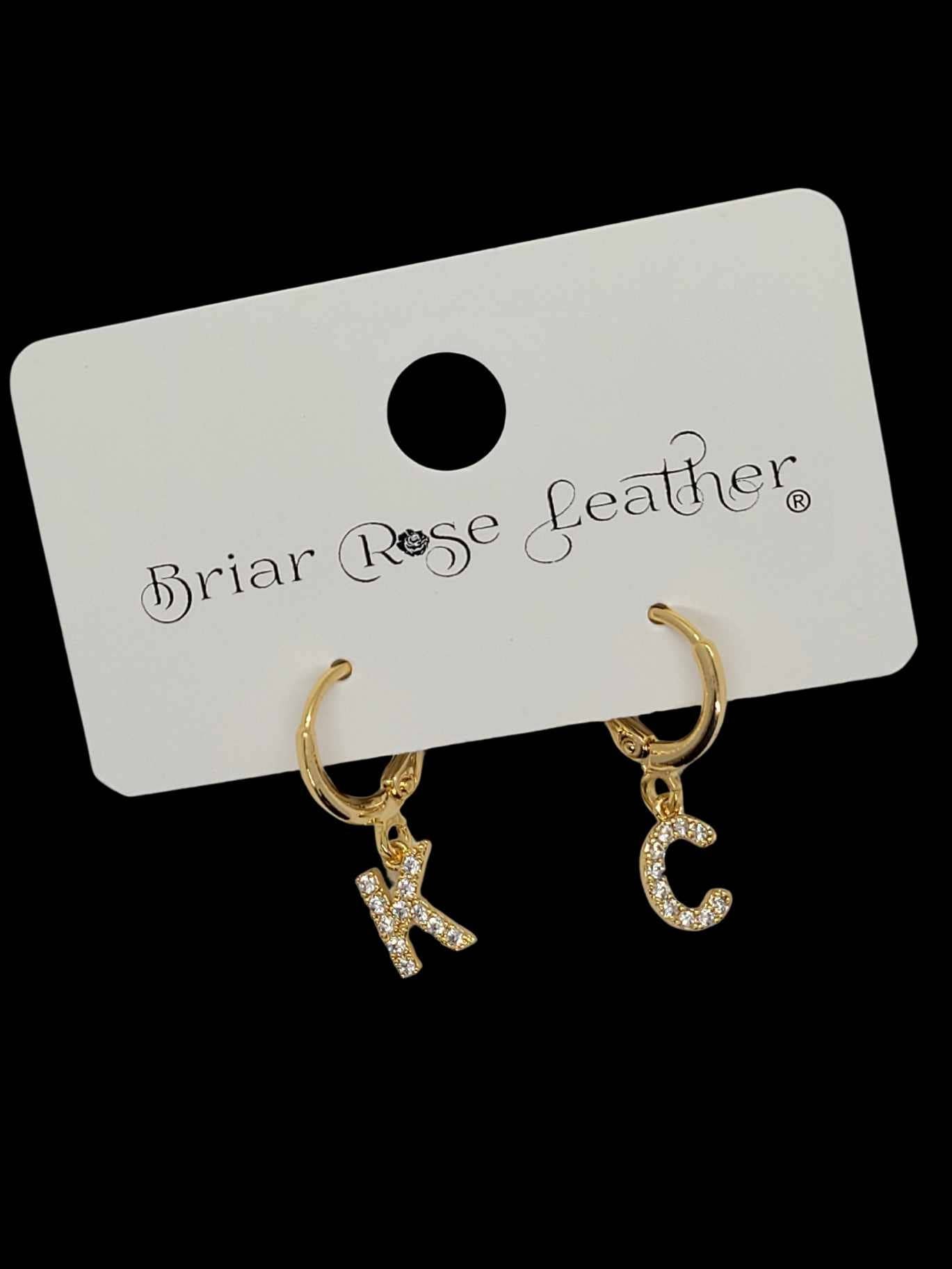Rhinestone KC huggie earrings