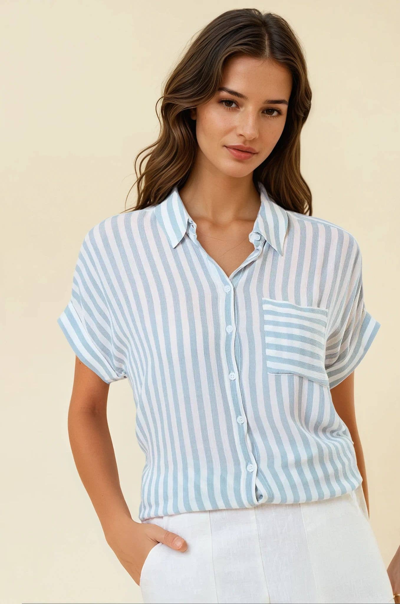 Striped Short Sleeve Shirt