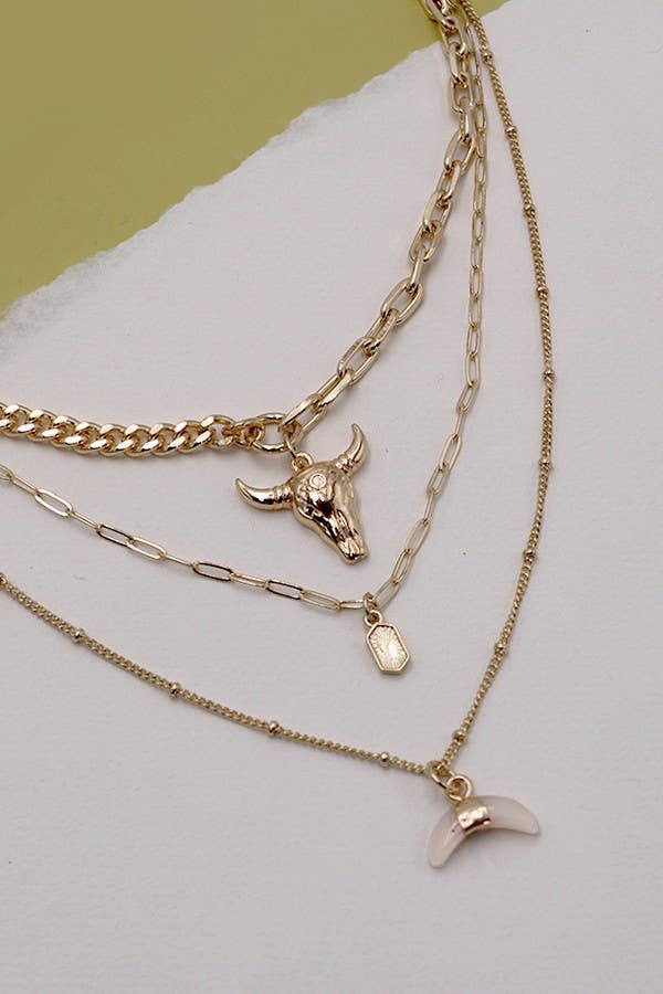 BULL HORN NECKLACE