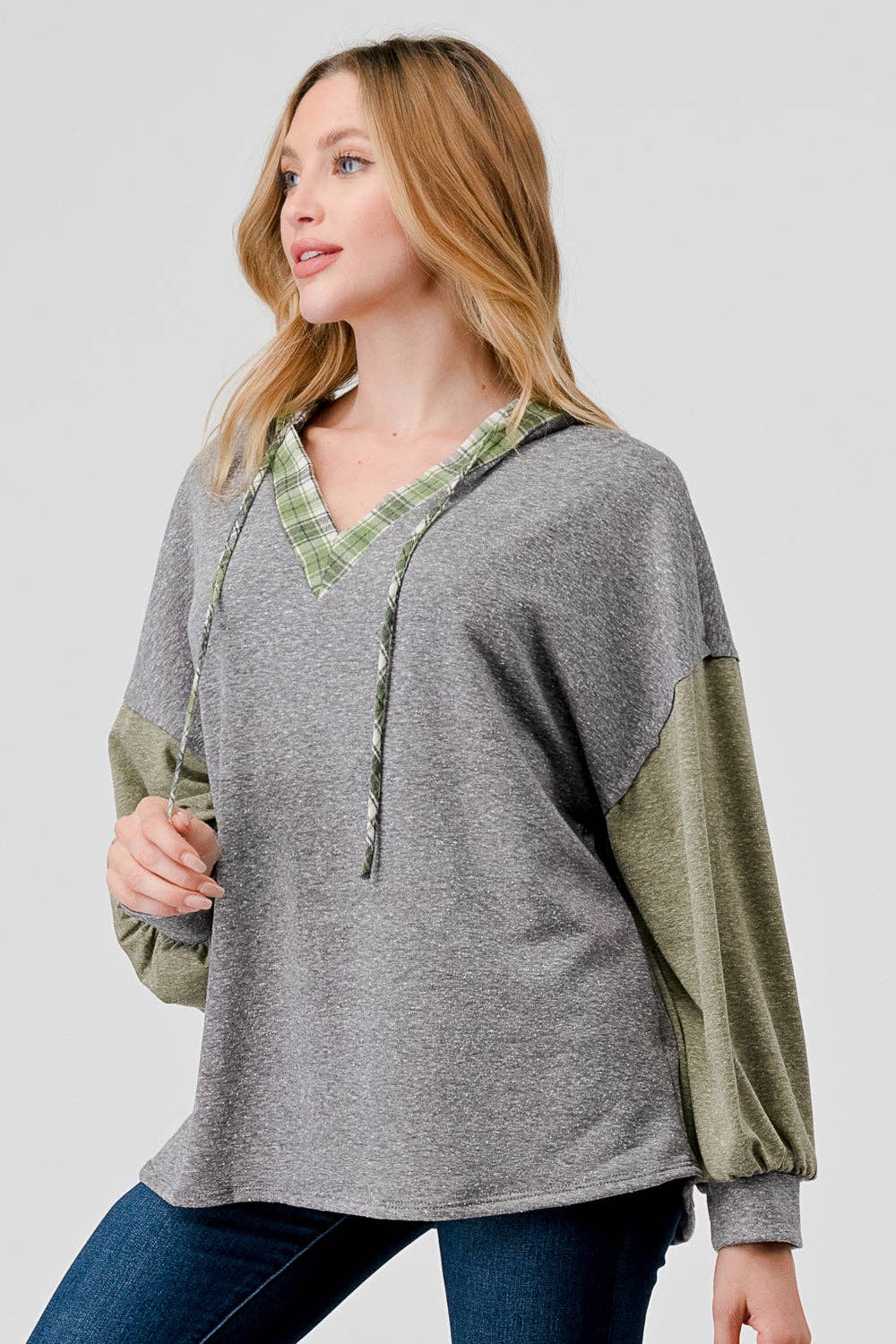 Terry & Flannel Hoodie