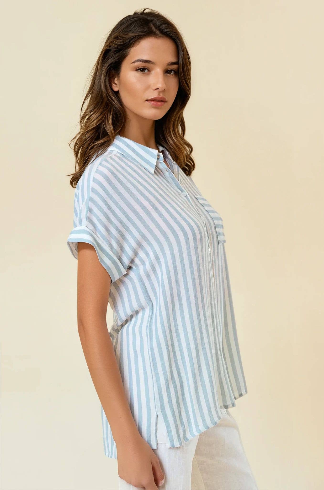 Striped Short Sleeve Shirt