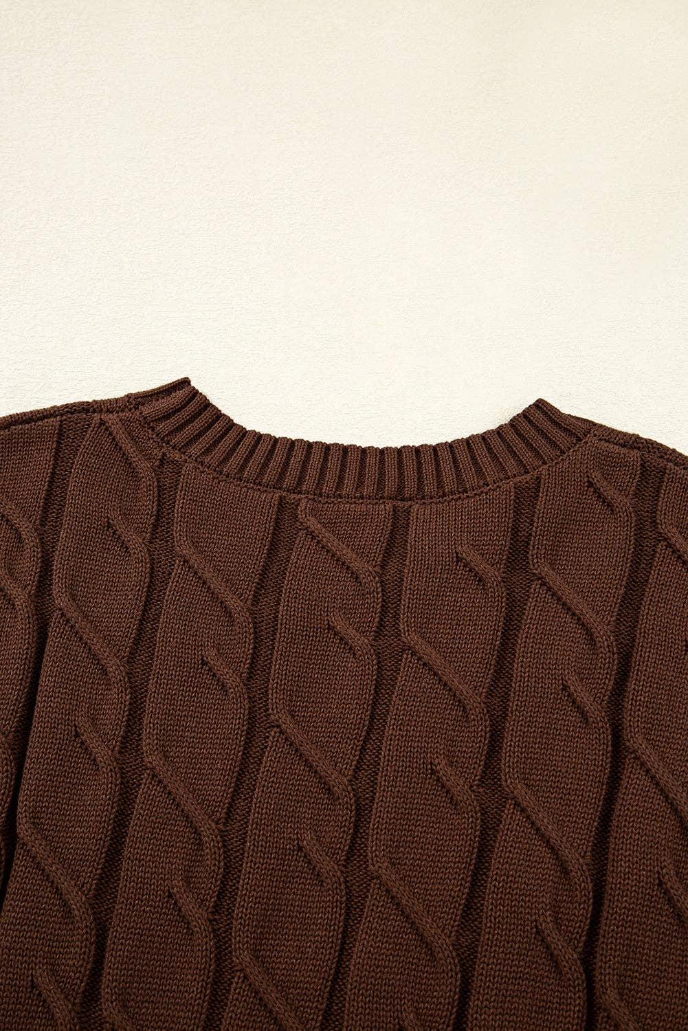 Dark Brown Short Sleeve Sweater