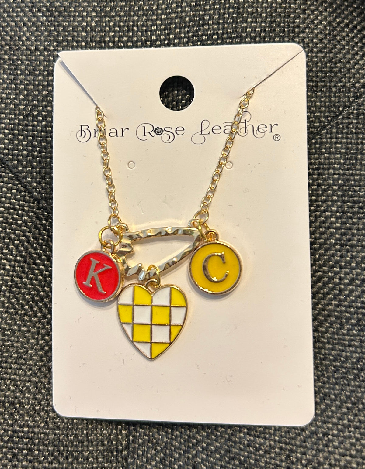 Chiefs enamel charm necklace