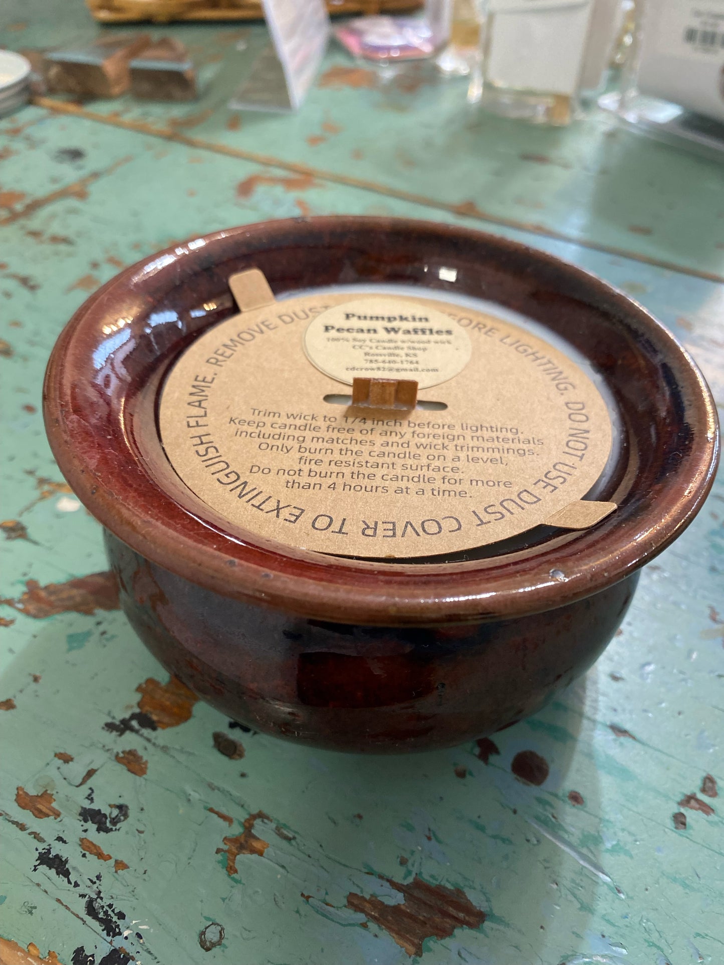 CC's Candle Brown Crock