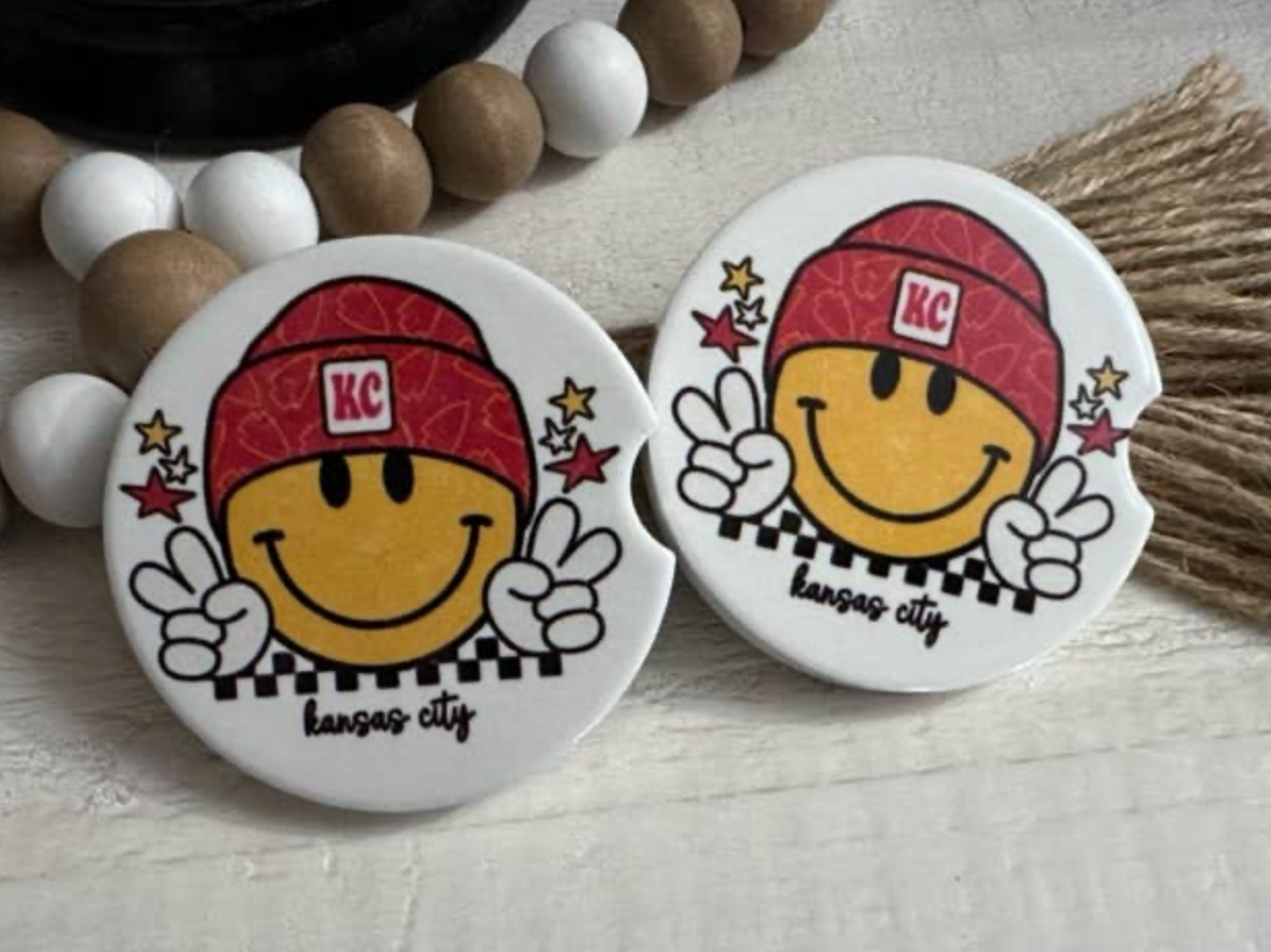 Chiefs Car Coasters
