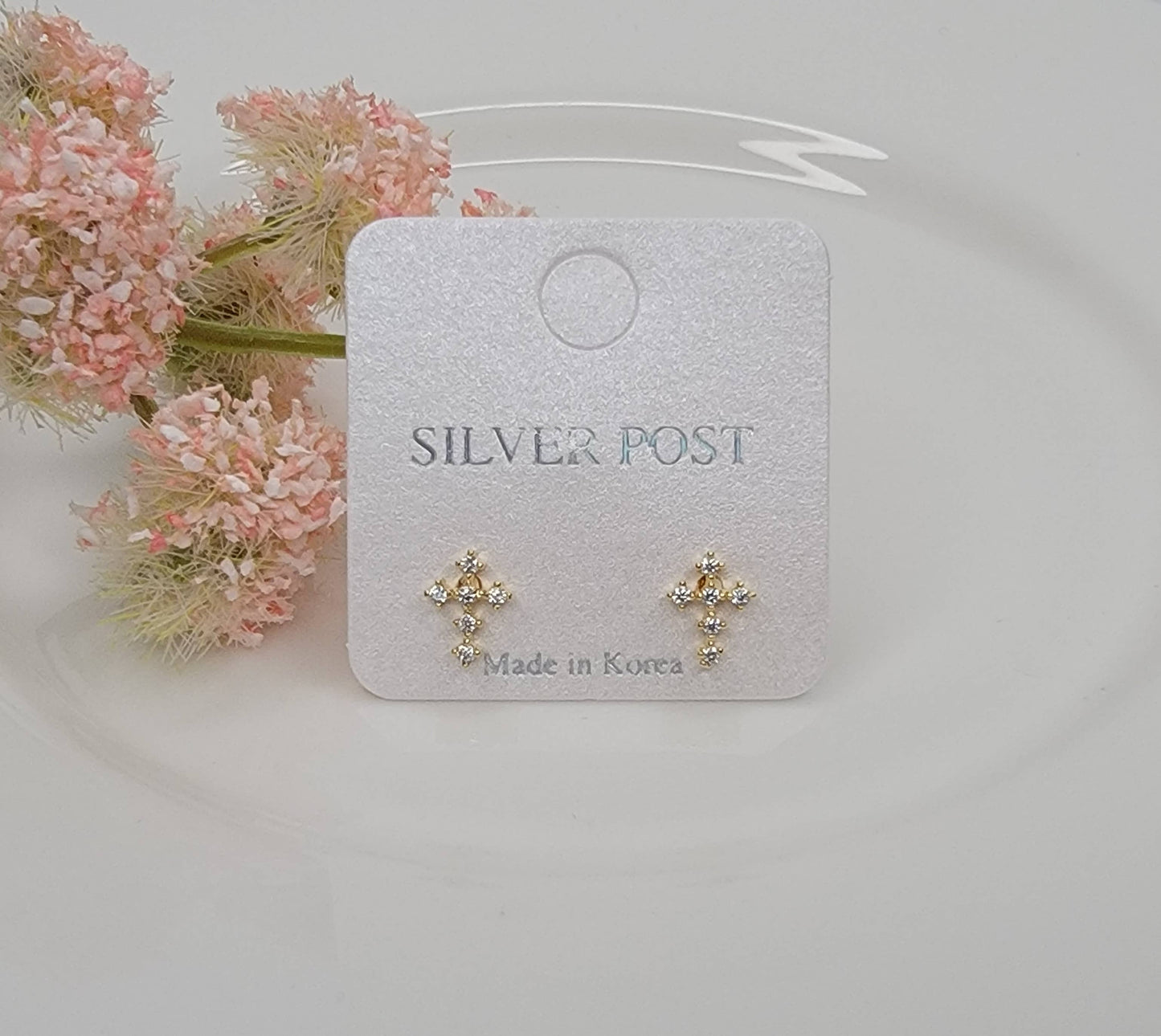 Mini Cross Earrings