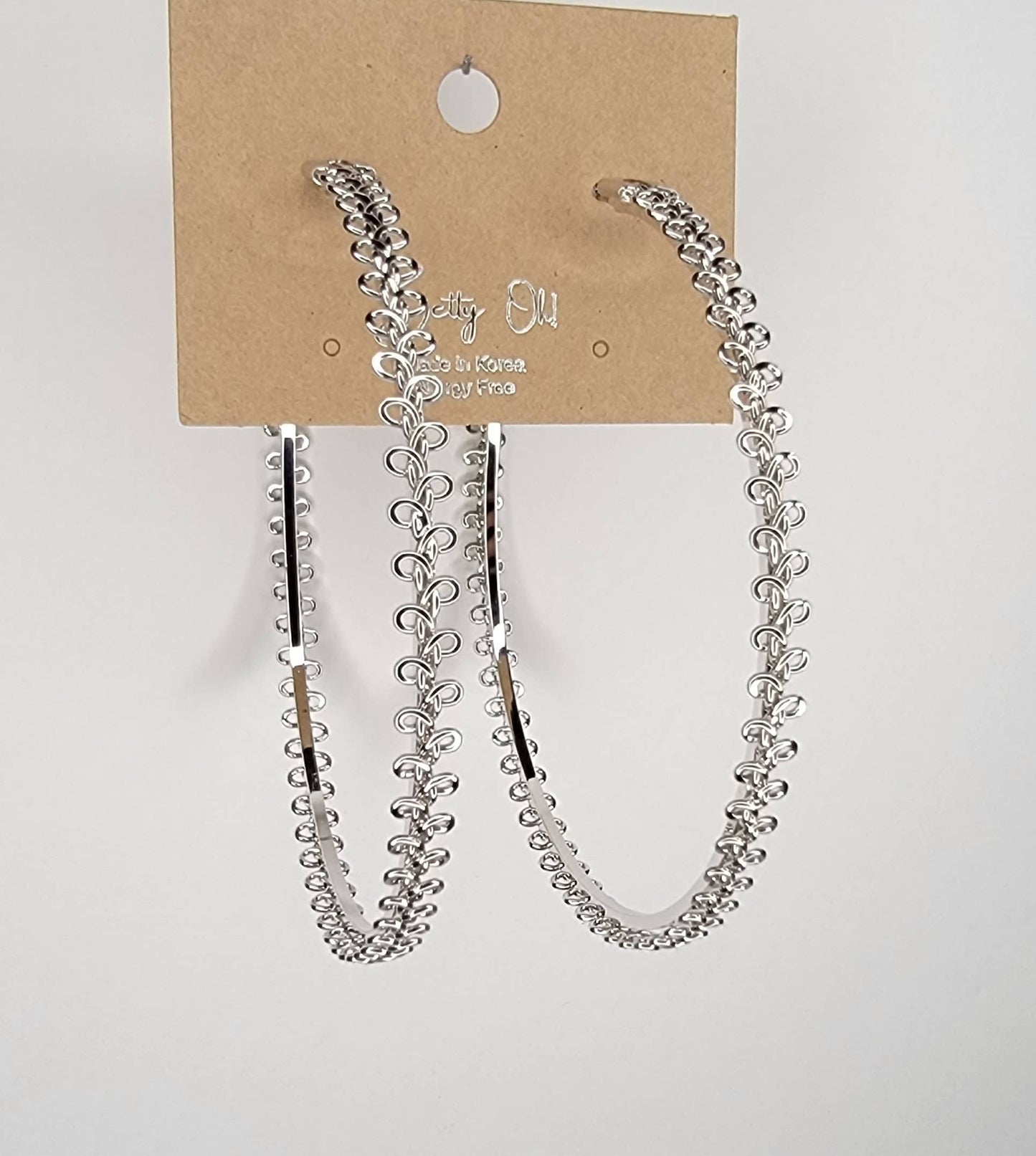 LARGE HOOP EARRINGS- Silver