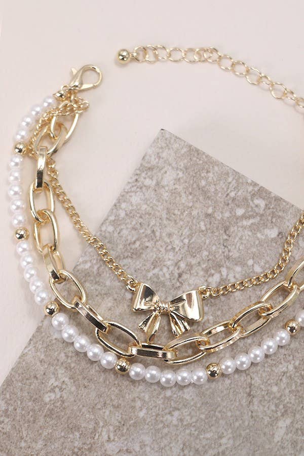 BOW & PEARL BRACELET