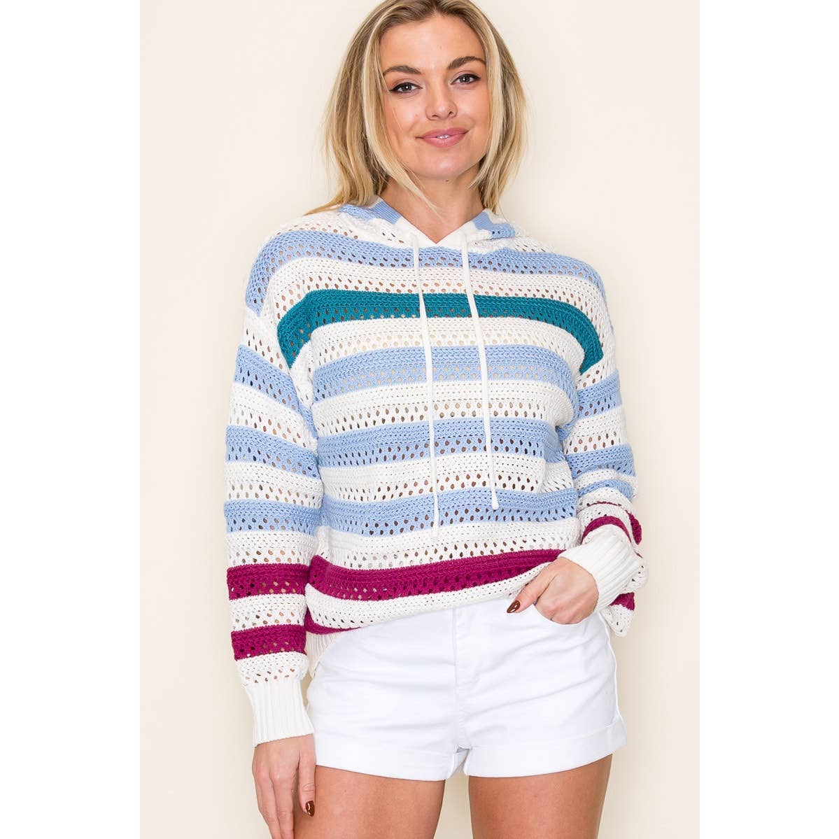 CROCHET HOODIE SWEATER