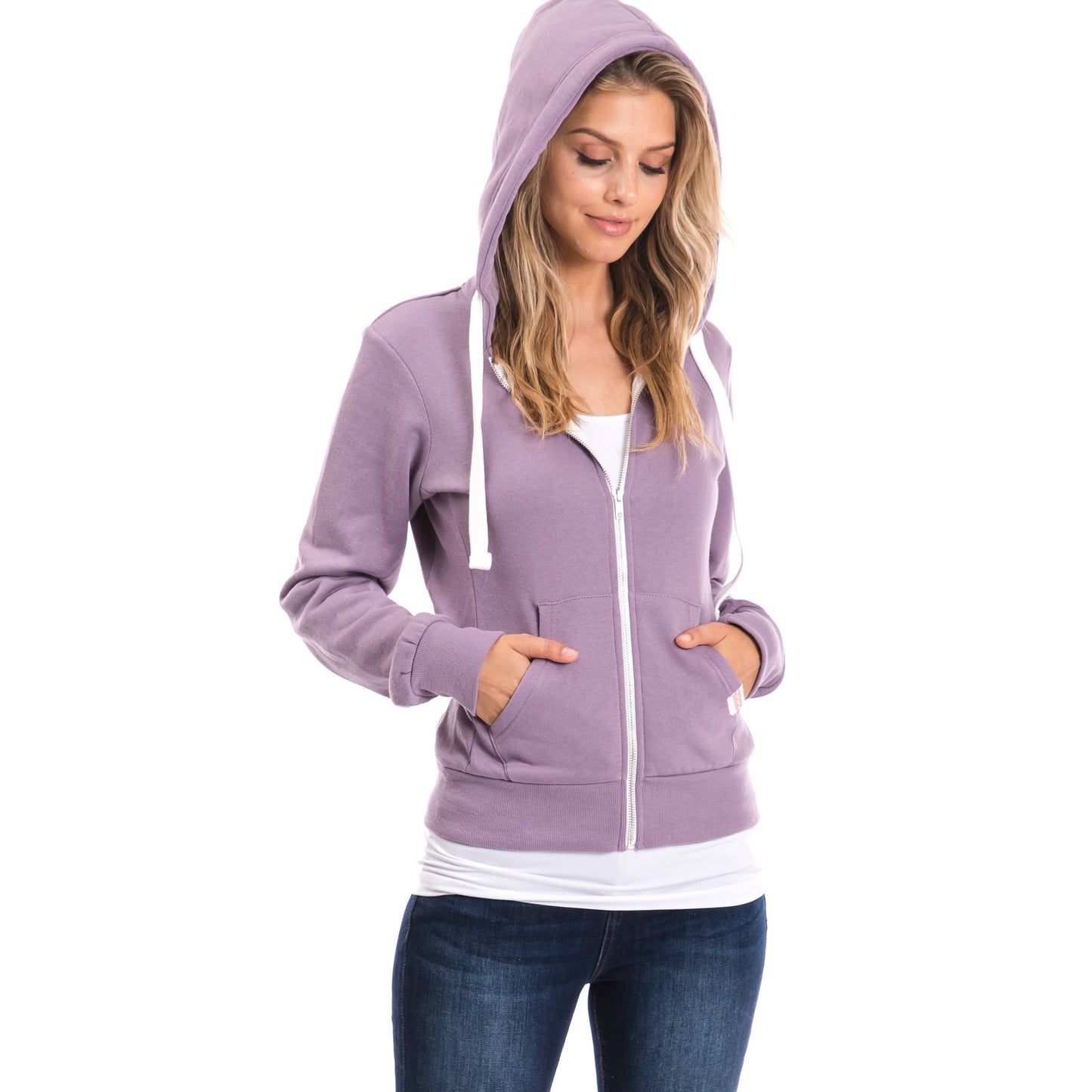 Fleece Zip Hoodie - Lavender