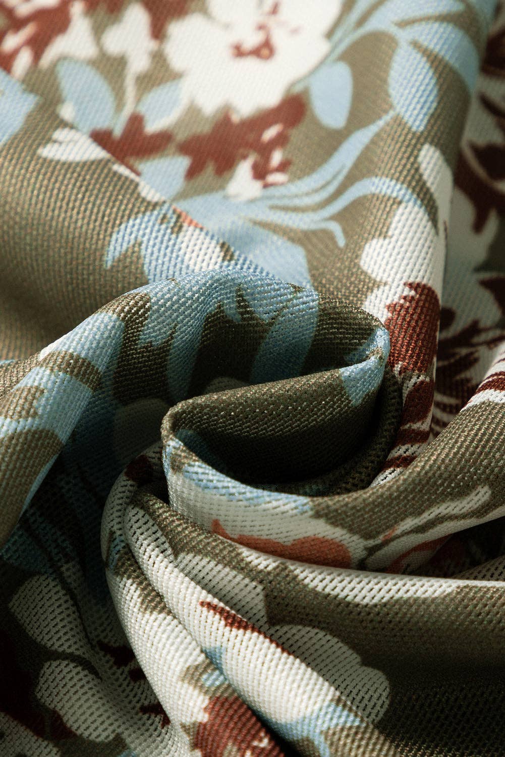 Green Floral Mesh Top