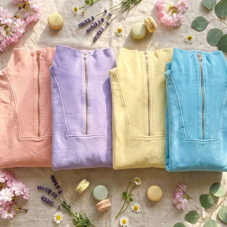 Light Blue Zip Pullover