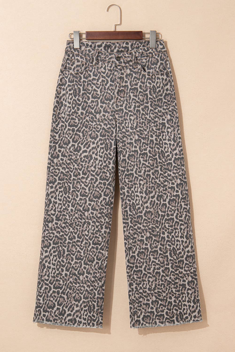 Leopard  Wide Leg Jeans