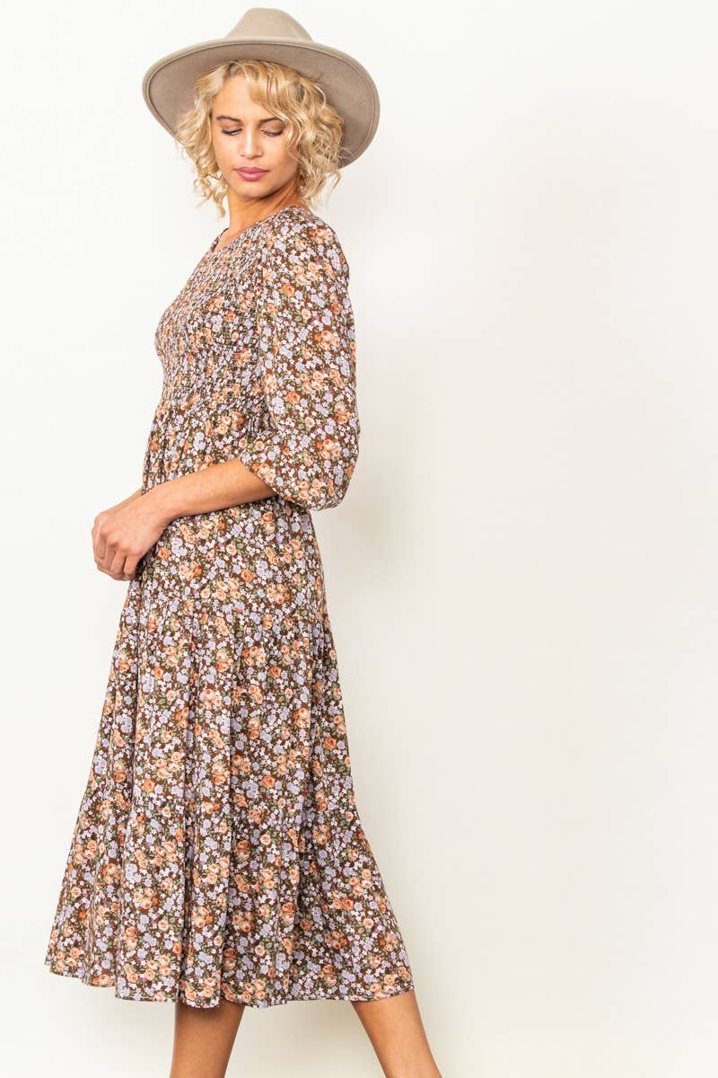 Floral Smocked Dress