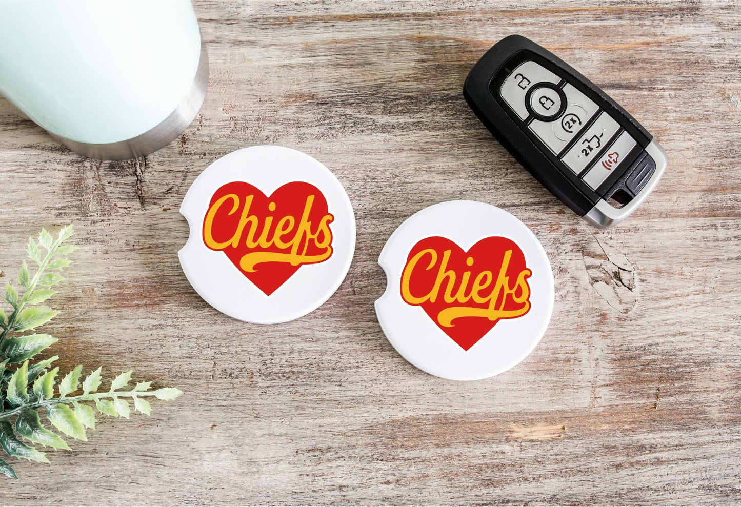 Chiefs Car Coasters