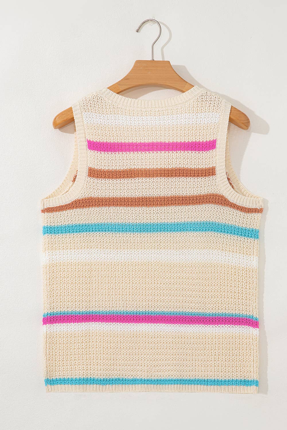 V Neck Striped Vest