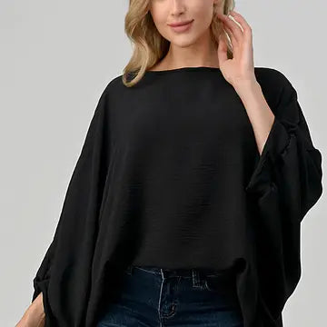 Oversized Dolman Sleeve Blouse