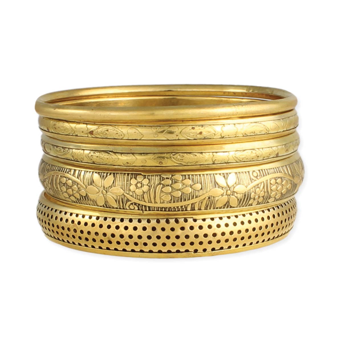 Vintage Gold Bangle Set