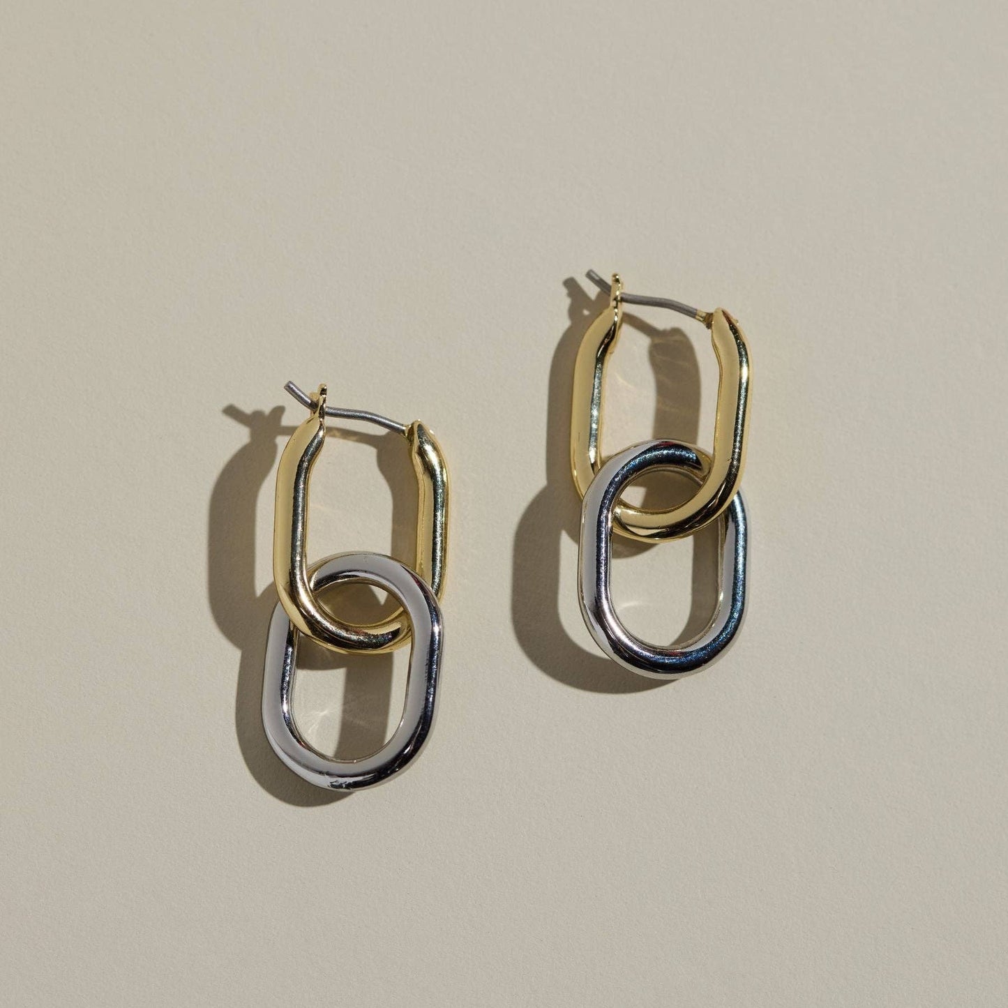 N&S Mixed Metal Chain Link Hoops