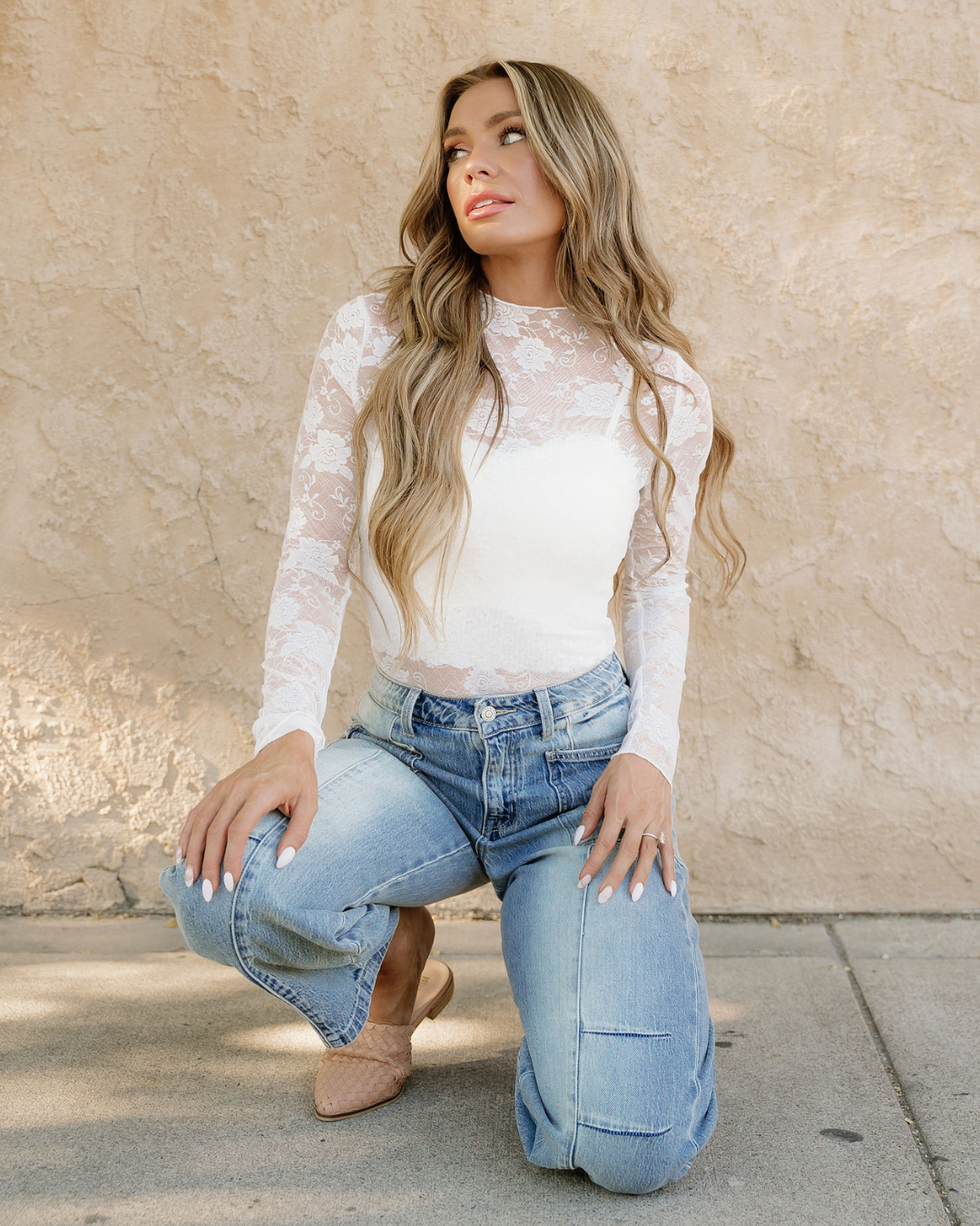 Floral Lace Mesh Top