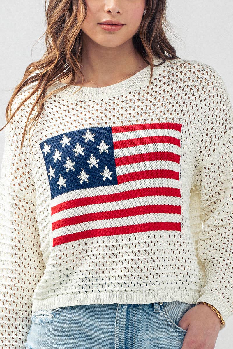 Flag Crochet Sweater