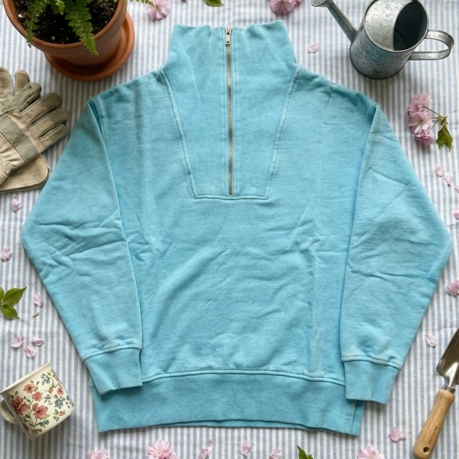 Light Blue Zip Pullover
