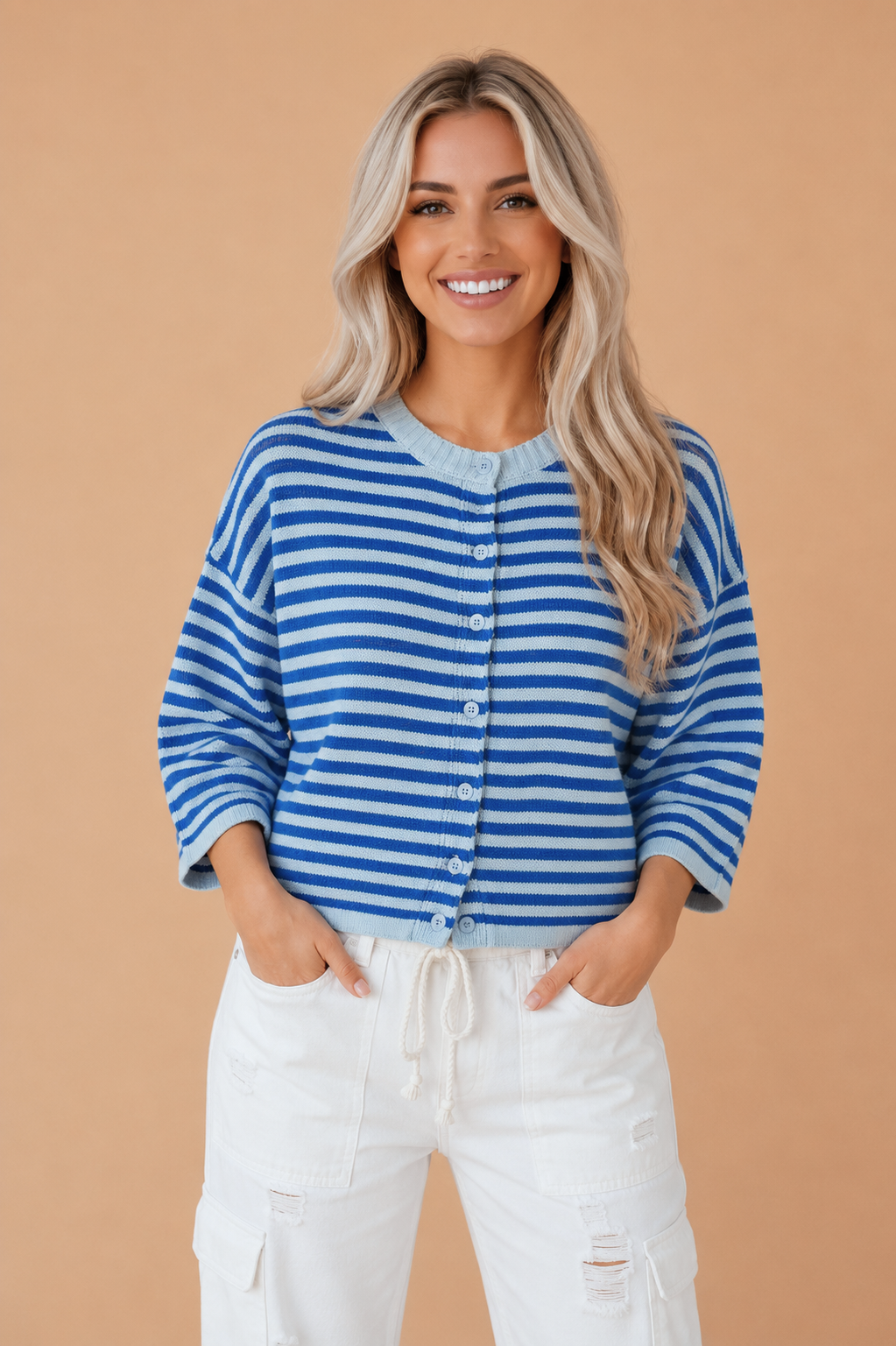 Blue Stripe Cardigan