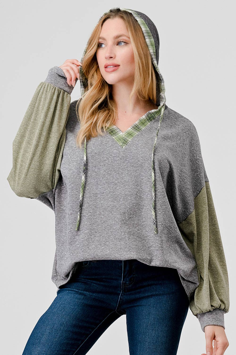 Terry & Flannel Hoodie