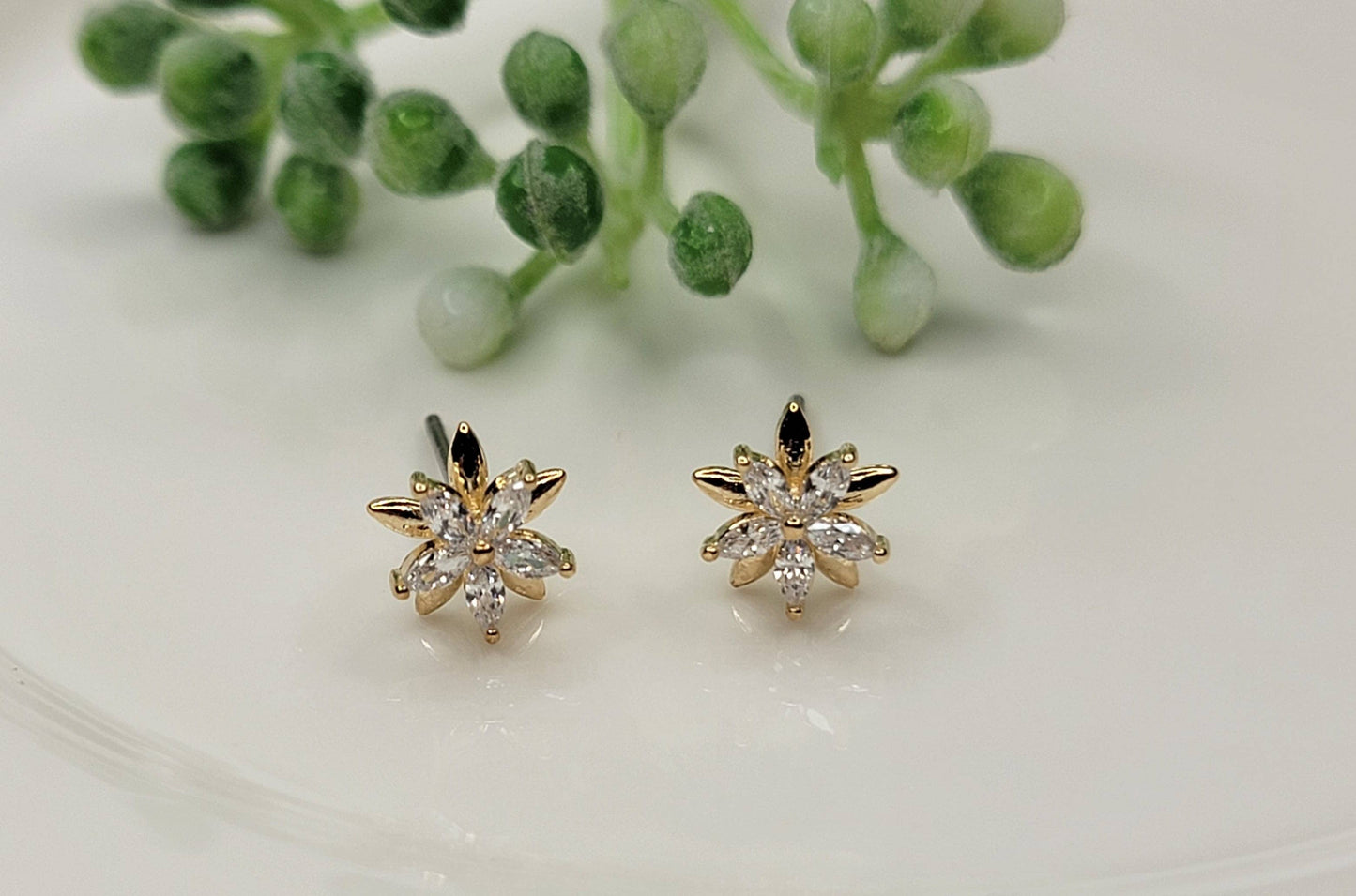 Double Star Post Earrings