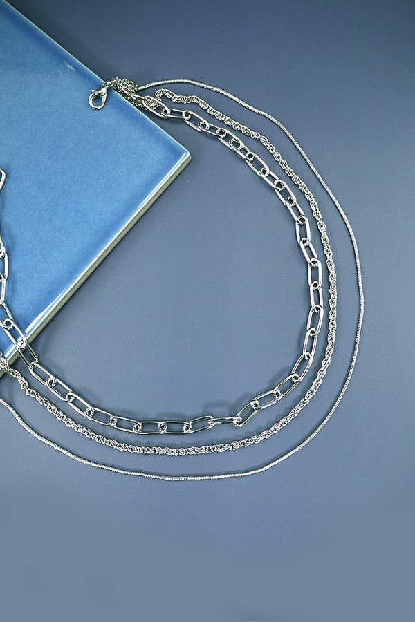 MULTI LAYER CHAIN NECKLACE - GOLD