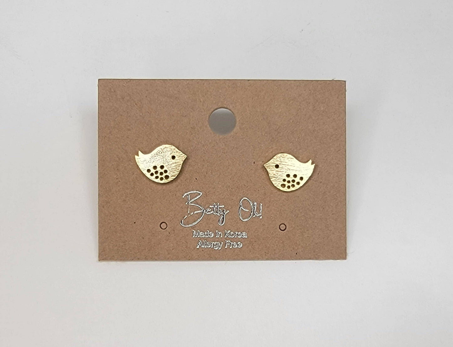 Mini Bird Post Earrings