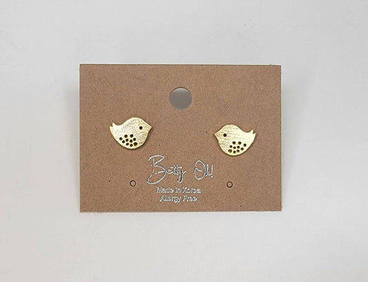 Mini Bird Post Earrings