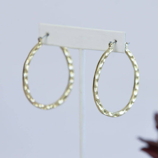 Hammered Hoop Earrings