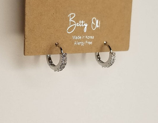 Silver Clicker Hoops