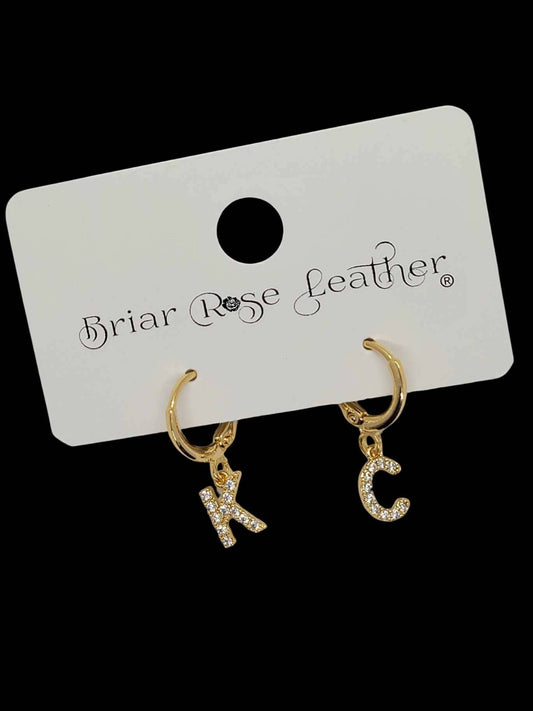 Rhinestone KC huggie earrings