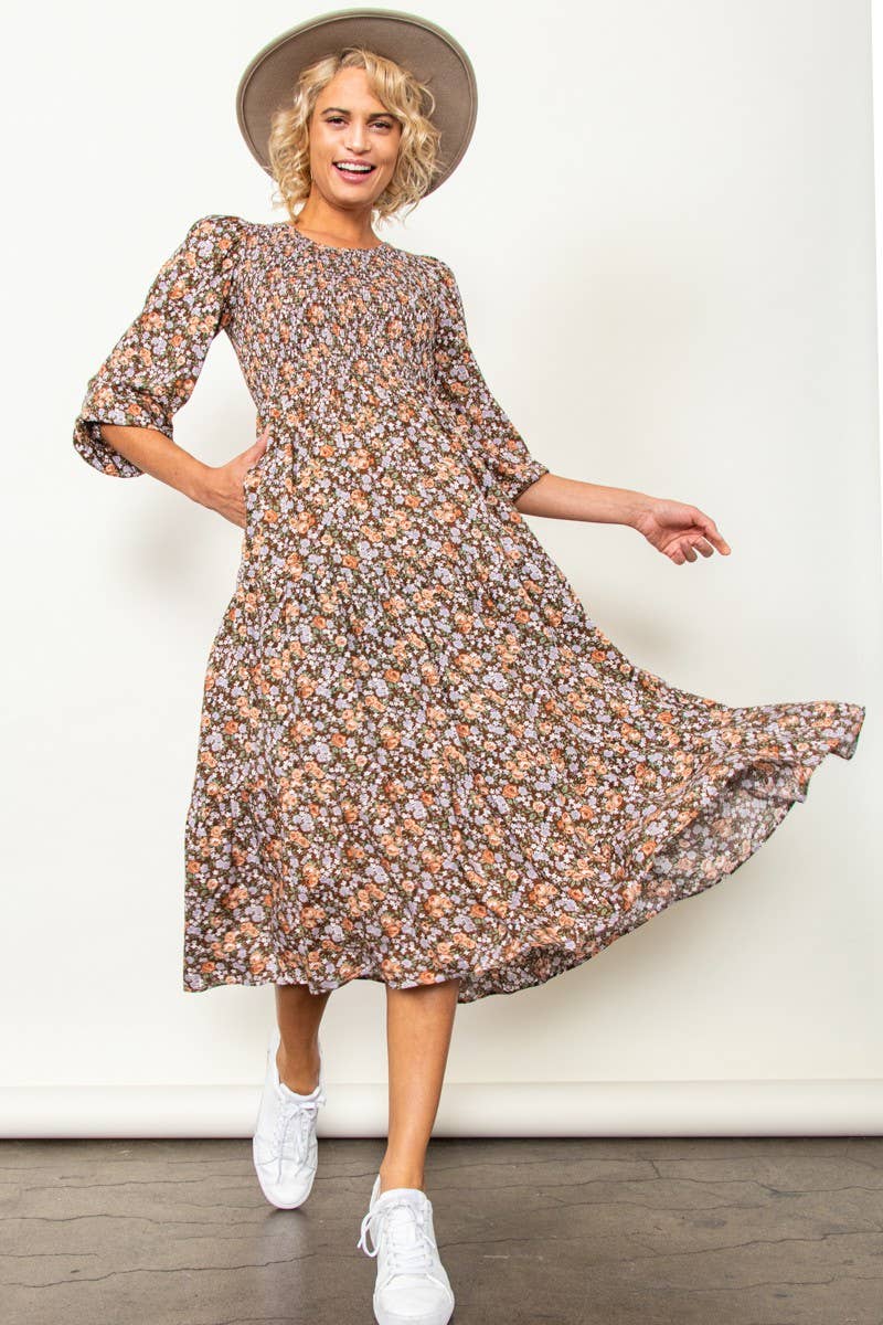 Floral Smocked Dress