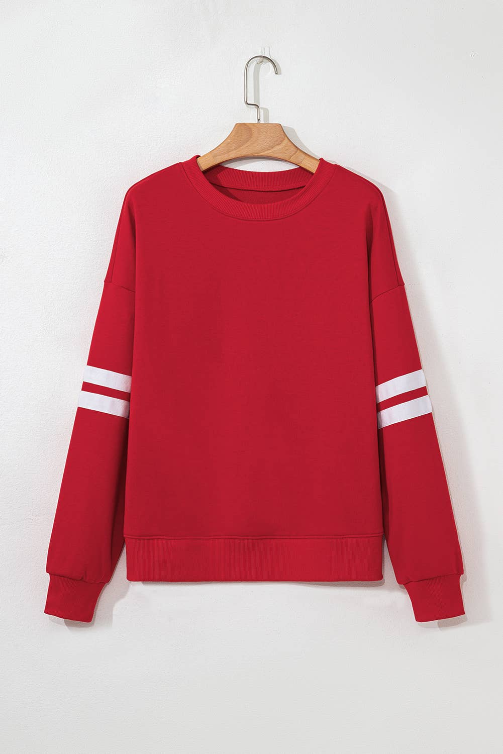 Varsity Stripe Sweatshirt - Red