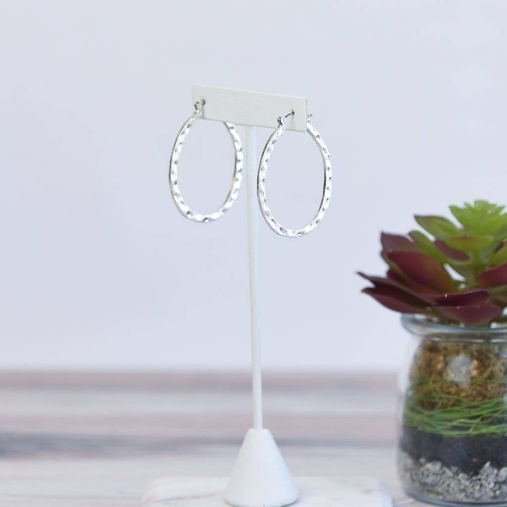 Hammered Hoop Earrings