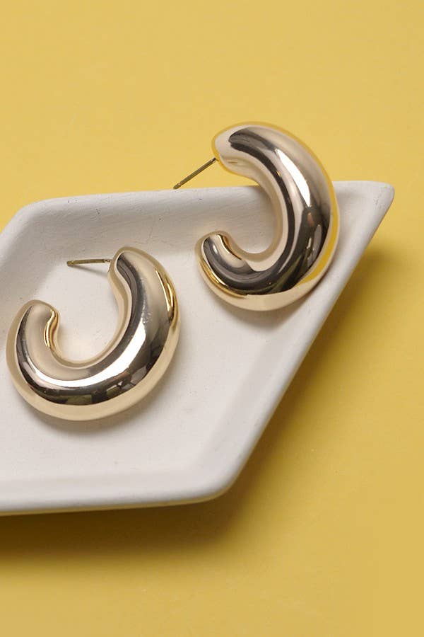 PUFFY HOOP EARRINGS
