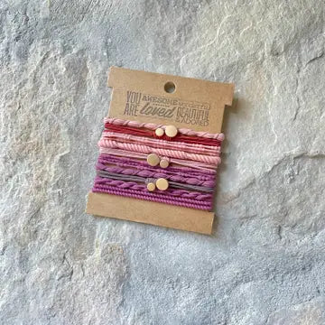 Button BOHO Hair Tie