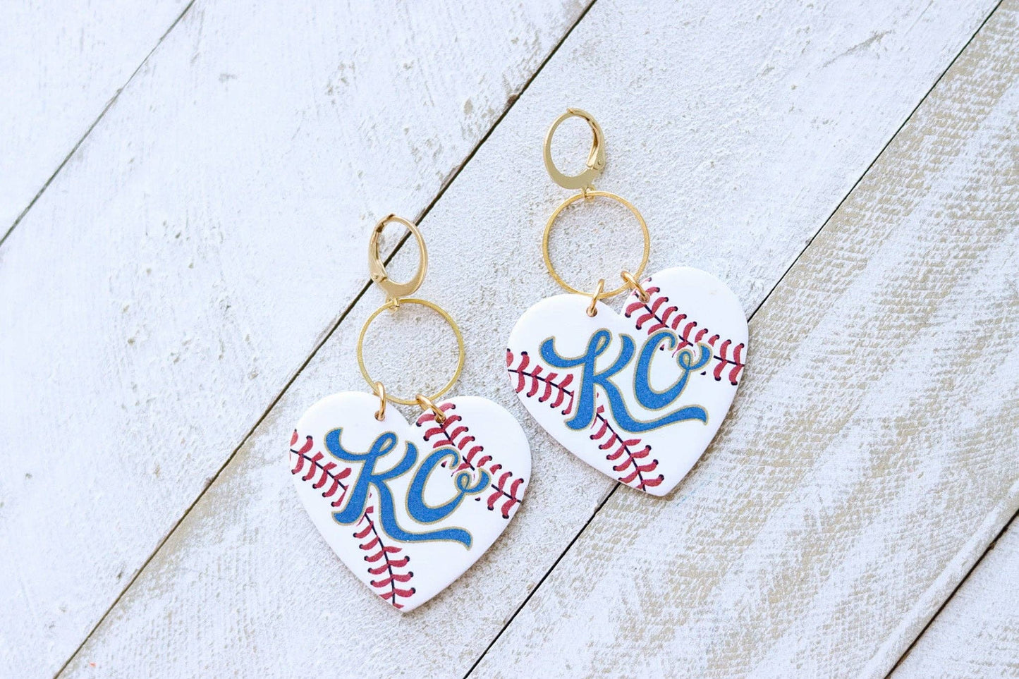 KC Baseball Earrings