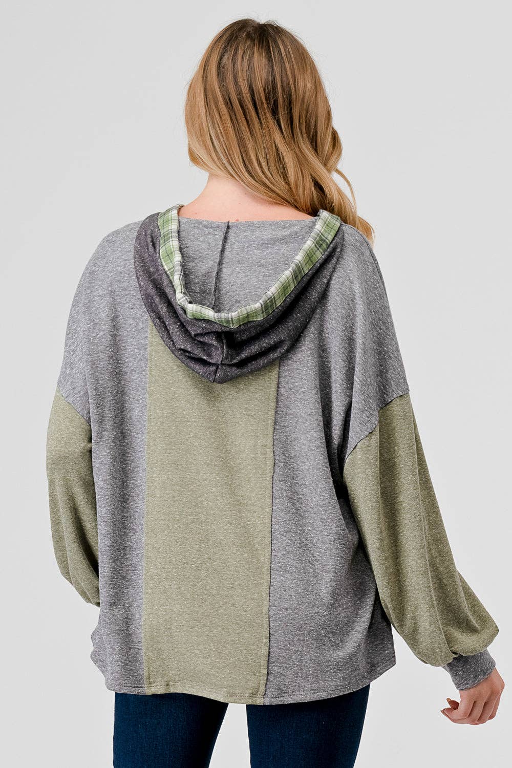 Terry & Flannel Hoodie