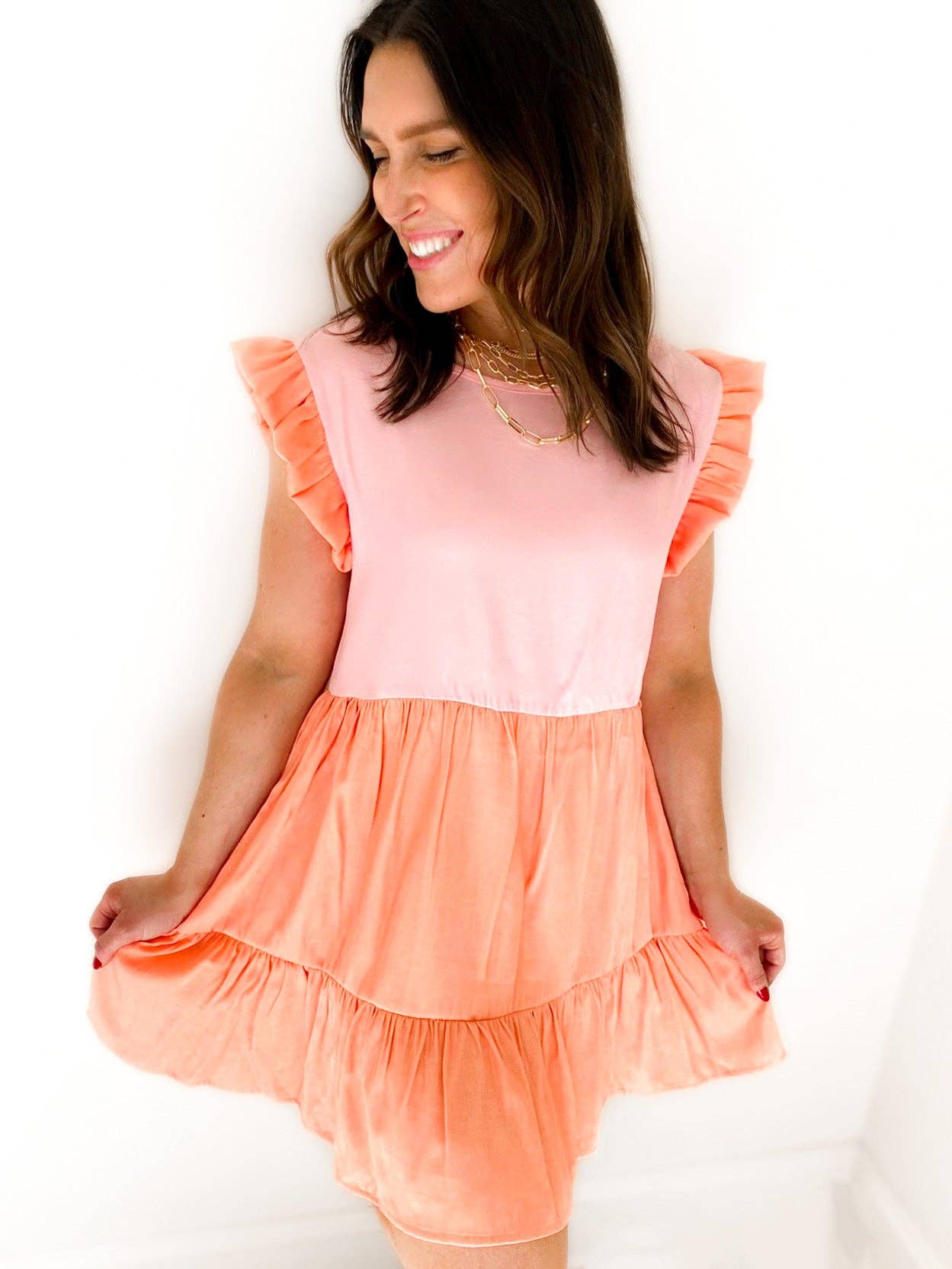 Pink Chambray Dress
